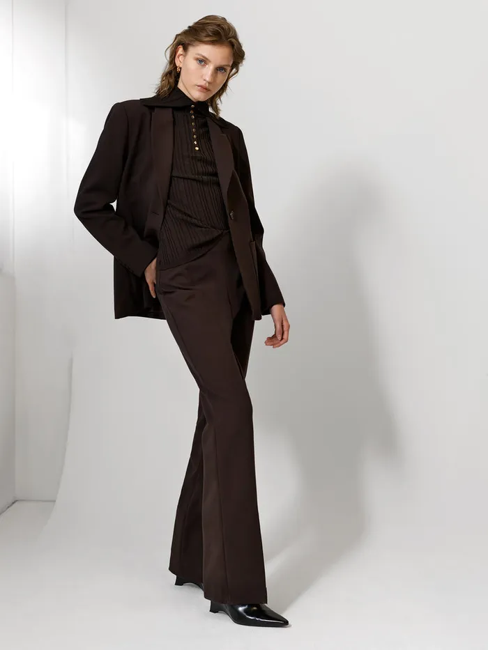Woman Coats and Jackets French Connection Whisper Blazer Chocolate Ganache Woman Coats and Jackets French Connection Whisper Blazer Chocolate Ganache