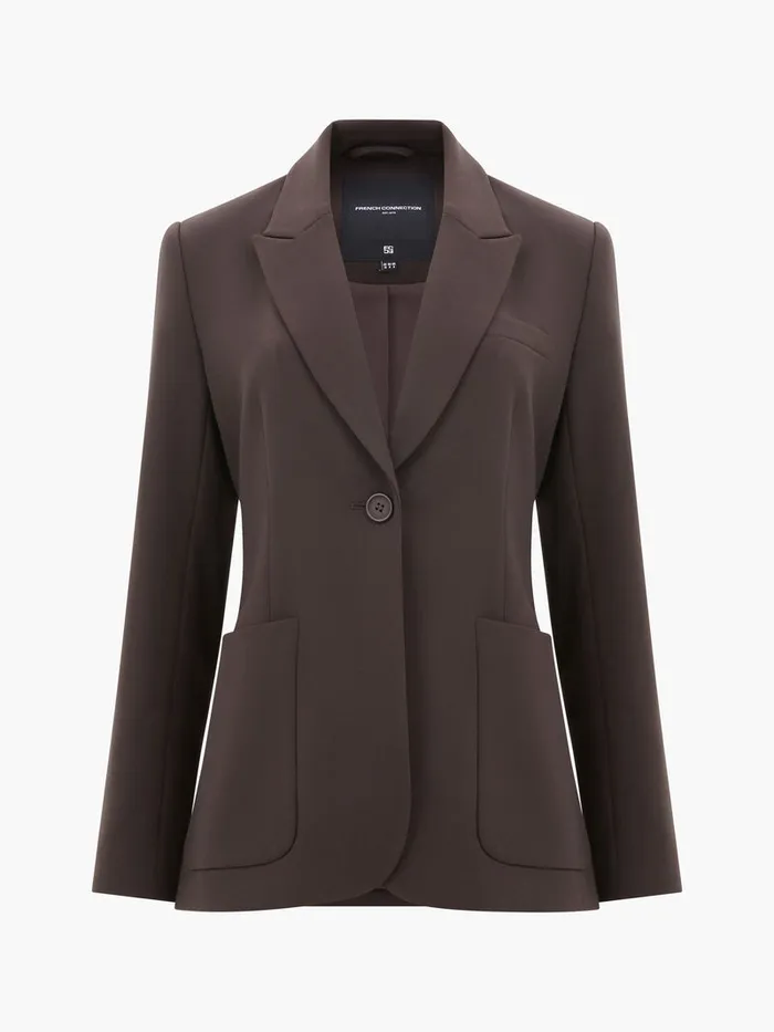 Woman Coats and Jackets French Connection Whisper Blazer Chocolate Ganache Woman Coats and Jackets French Connection Whisper Blazer Chocolate Ganache