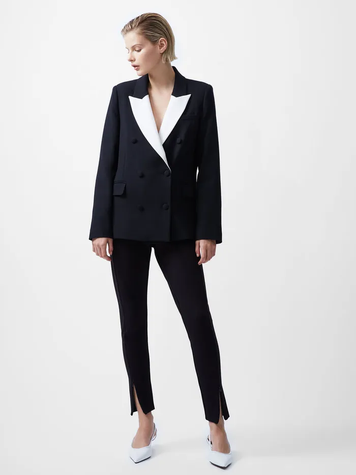 Woman Coats and Jackets French Connection Whisper Double Breasted Blazer Blackoutclassic Crm Woman Coats and Jackets French Connection Whisper Double Breasted Blazer Blackoutclassic Crm