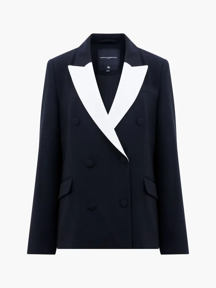 Woman Coats and Jackets French Connection Whisper Double Breasted Blazer Blackoutclassic Crm Woman Coats and Jackets French Connection Whisper Double Breasted Blazer Blackoutclassic Crm