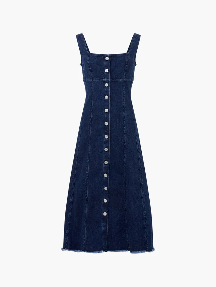 Woman Dresses French Connection Arywode Denim Dress Mid Wash Woman Dresses French Connection Arywode Denim Dress Mid Wash