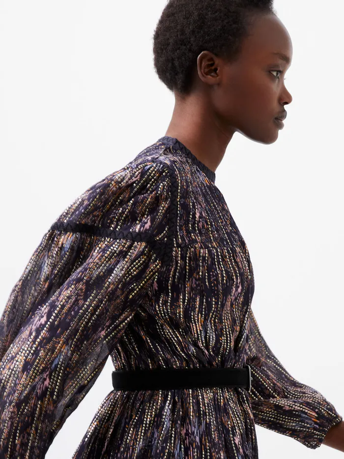Woman Dresses French Connection Carissa Lurex Jacquard Sequin Mini Dress Marine Woman Dresses French Connection Carissa Lurex Jacquard Sequin Mini Dress Marine