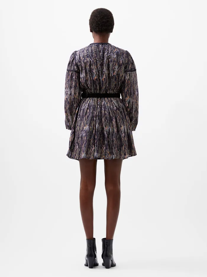 Woman Dresses French Connection Carissa Lurex Jacquard Sequin Mini Dress Marine Woman Dresses French Connection Carissa Lurex Jacquard Sequin Mini Dress Marine
