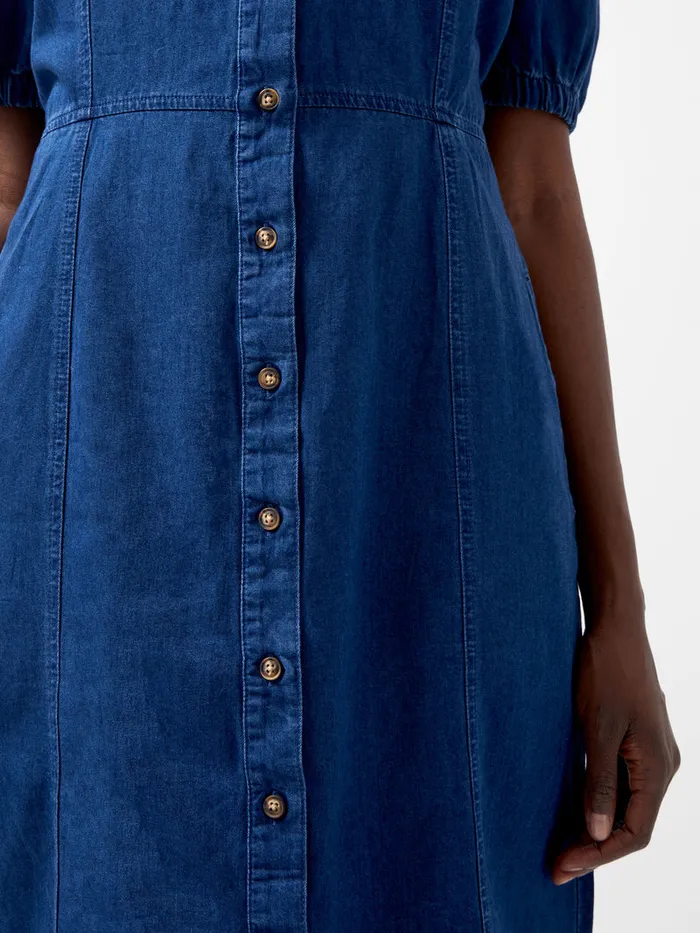 Woman Dresses French Connection Chambray Button Through Denim Shirt Dress Mid Wash Woman Dresses French Connection Chambray Button Through Denim Shirt Dress Mid Wash