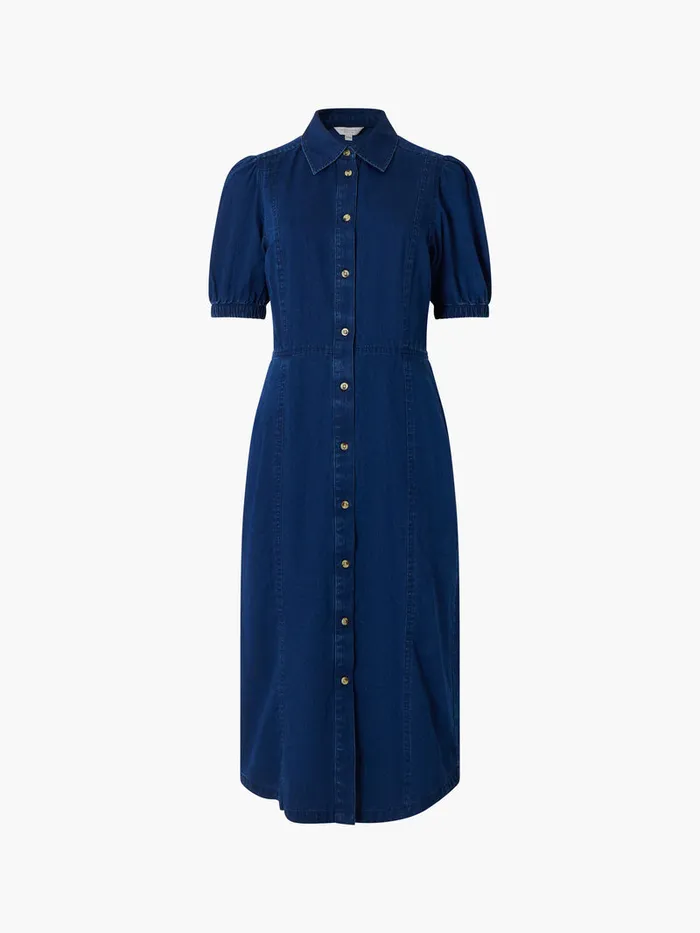 Woman Dresses French Connection Chambray Button Through Denim Shirt Dress Mid Wash Woman Dresses French Connection Chambray Button Through Denim Shirt Dress Mid Wash