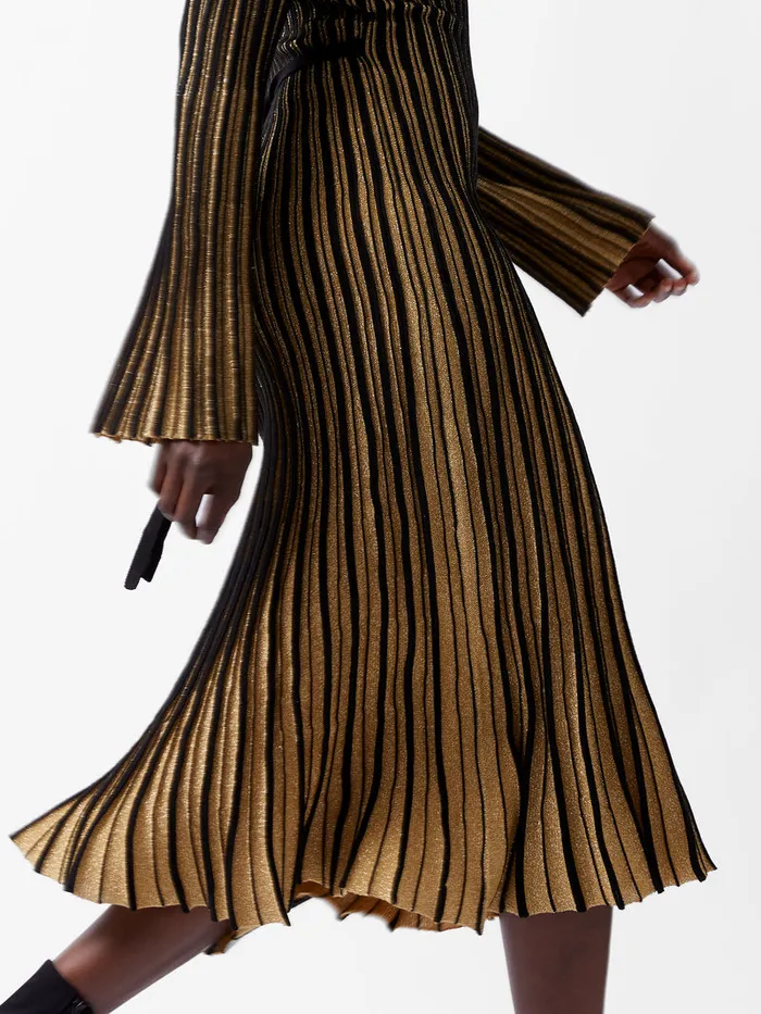 Woman Dresses French Connection Journee Mari Lurex Long Sleeve Dress Blackout Woman Dresses French Connection Journee Mari Lurex Long Sleeve Dress Blackout