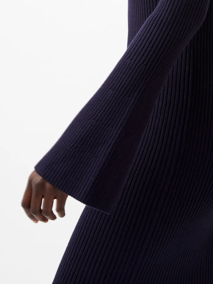 Woman Dresses French Connection Lolly Mari Flare Sleeve Knit Dress Marine Woman Dresses French Connection Lolly Mari Flare Sleeve Knit Dress Marine