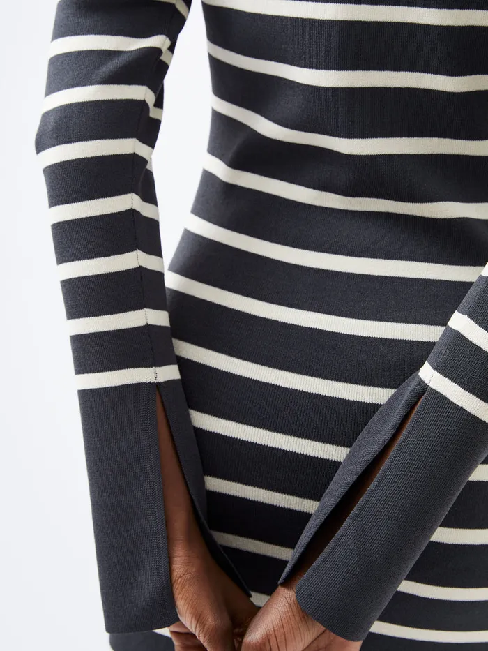 Woman Dresses French Connection Milena Striped Knit Midi Dress Moonlesscream Woman Dresses French Connection Milena Striped Knit Midi Dress Moonlesscream