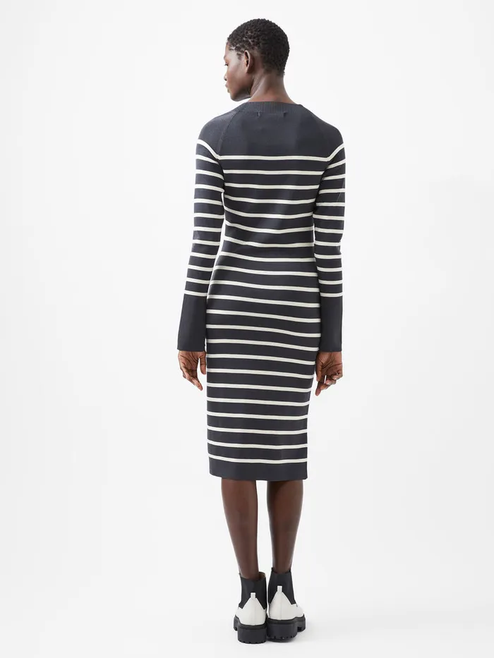 Woman Dresses French Connection Milena Striped Knit Midi Dress Moonlesscream Woman Dresses French Connection Milena Striped Knit Midi Dress Moonlesscream