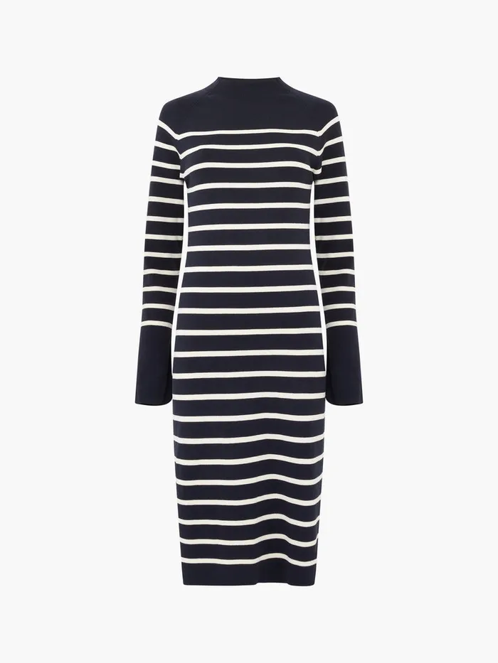 Woman Dresses French Connection Milena Striped Knit Midi Dress Moonlesscream Woman Dresses French Connection Milena Striped Knit Midi Dress Moonlesscream