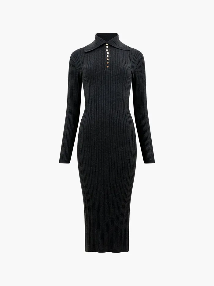 Woman Dresses French Connection Nia Mari Knit Dress Charcoal Mel Woman Dresses French Connection Nia Mari Knit Dress Charcoal Mel
