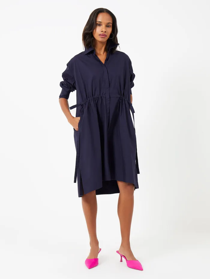 Woman Dresses French Connection Rhodes Poplin Shirt Dress Marine Woman Dresses French Connection Rhodes Poplin Shirt Dress Marine