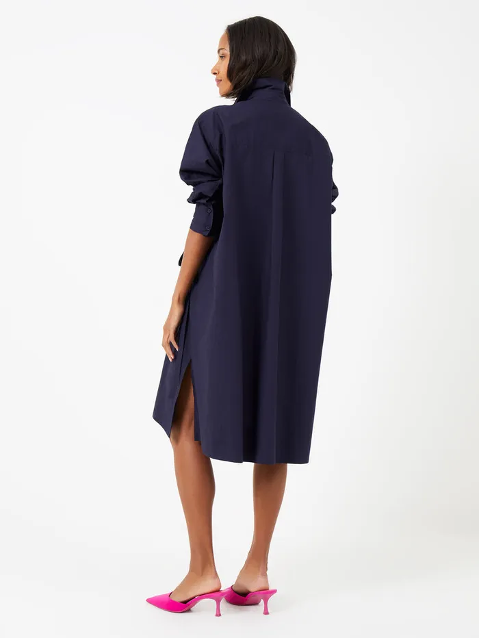Woman Dresses French Connection Rhodes Poplin Shirt Dress Marine Woman Dresses French Connection Rhodes Poplin Shirt Dress Marine