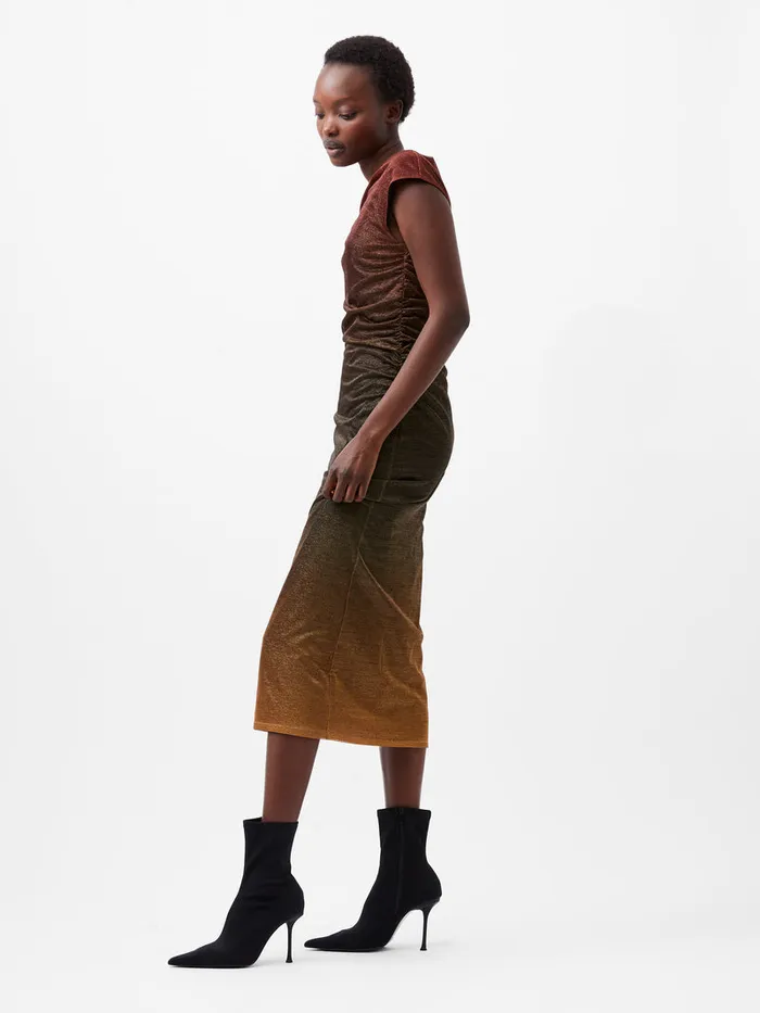 Woman Dresses French Connection Sela Lurex Midi Dress Multi Woman Dresses French Connection Sela Lurex Midi Dress Multi