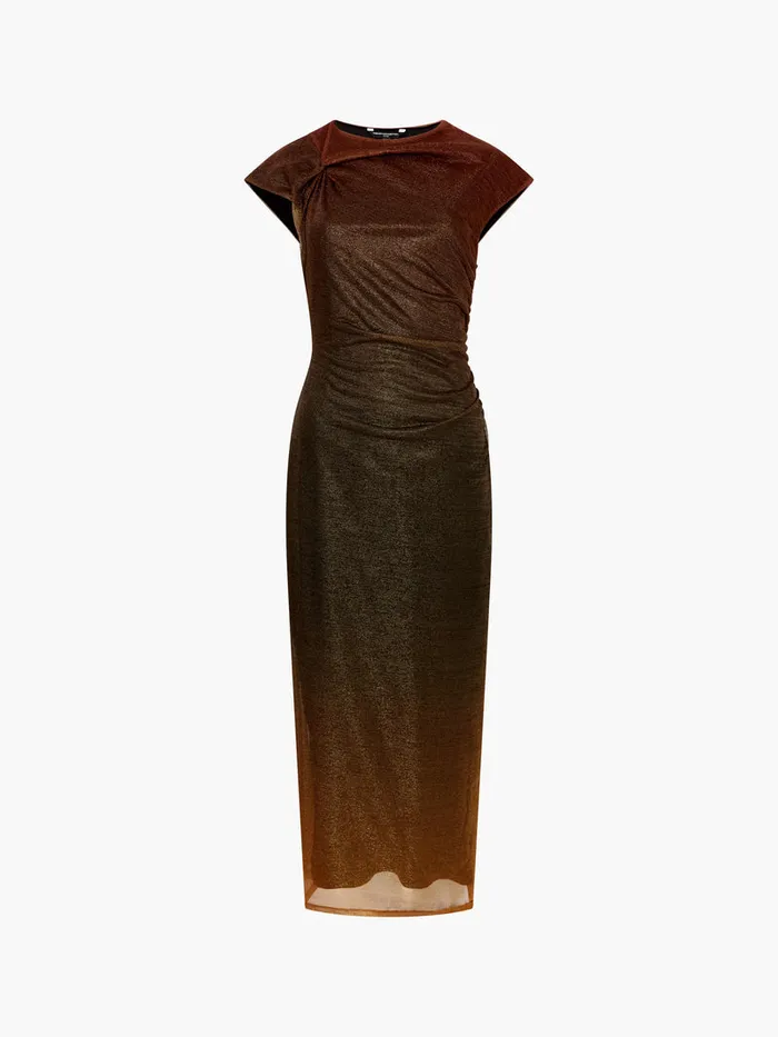 Woman Dresses French Connection Sela Lurex Midi Dress Multi Woman Dresses French Connection Sela Lurex Midi Dress Multi