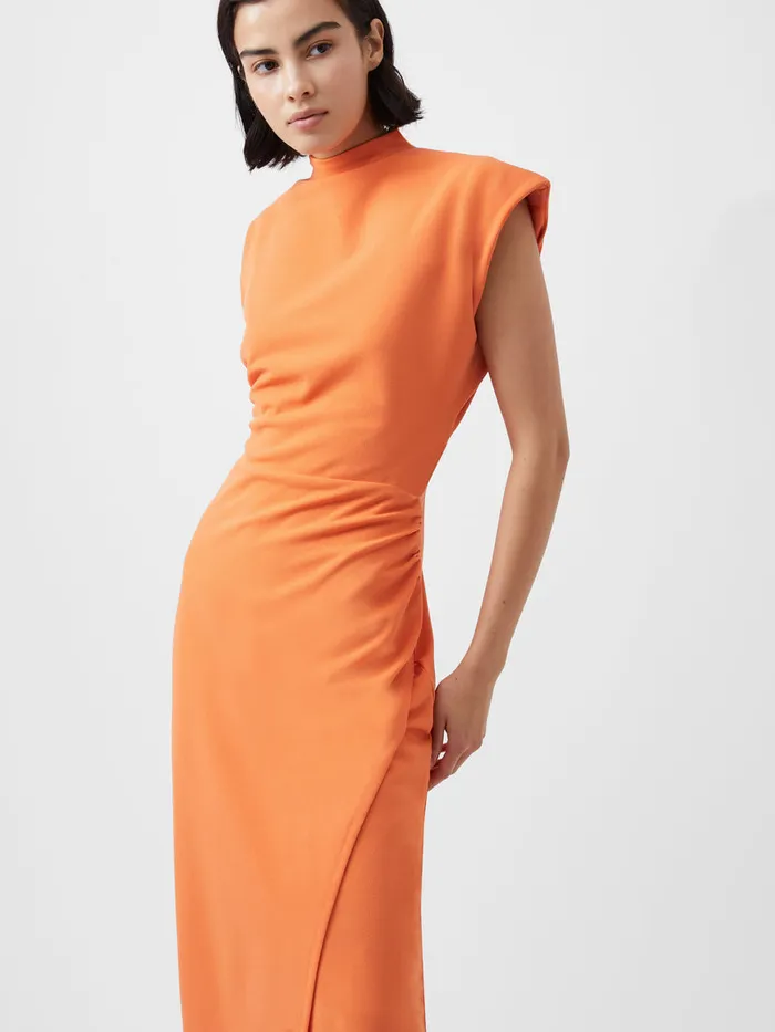 Woman Dresses French Connection Textured Jersey Dress Coral Rose Woman Dresses French Connection Textured Jersey Dress Coral Rose