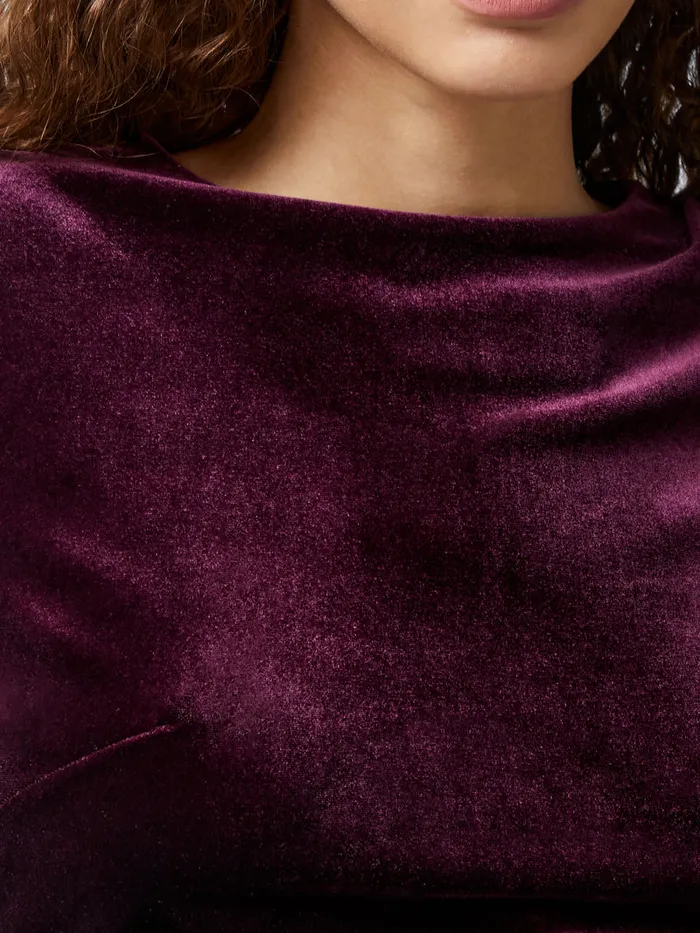 Woman Dresses French Connection Viola Velvet Long Sleeve Bodycon Mini Dress Burgundy Red Woman Dresses French Connection Viola Velvet Long Sleeve Bodycon Mini Dress Burgundy Red