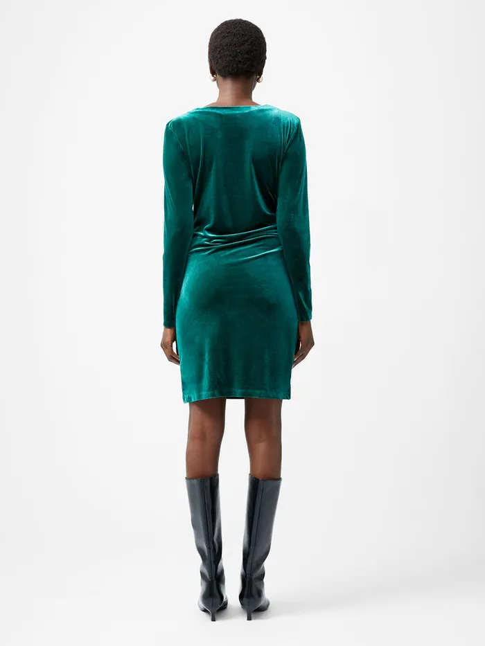 Woman Dresses French Connection Viola Velvet Long Sleeve Bodycon Mini Dress Forest Woman Dresses French Connection Viola Velvet Long Sleeve Bodycon Mini Dress Forest