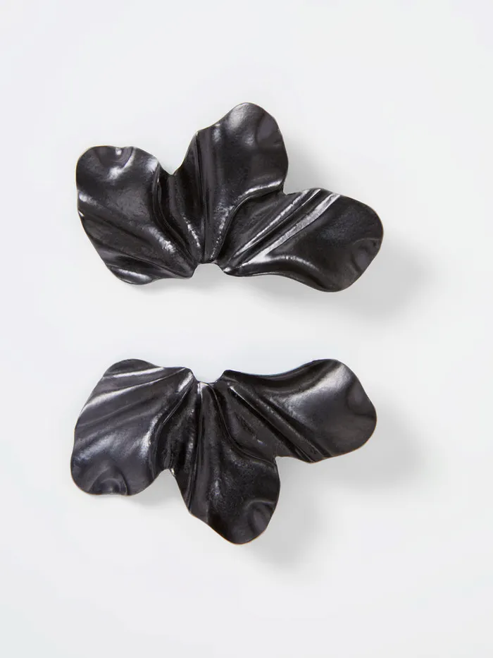 Woman Jewellery French Connection Flower Piece Earrings Black