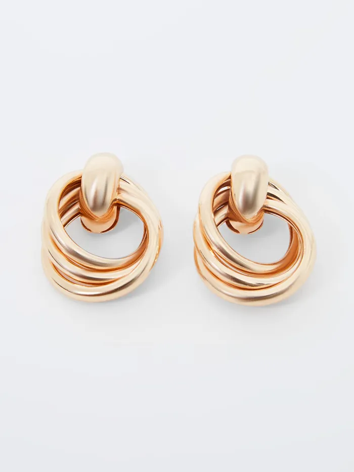Woman Jewellery French Connection Interlocking Metal Knot Earrings Gold Woman Jewellery French Connection Interlocking Metal Knot Earrings Gold