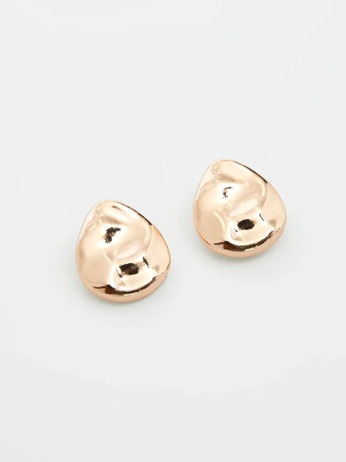 Woman Jewellery French Connection Irregular Pebble Stud Earrings Gold Woman Jewellery French Connection Irregular Pebble Stud Earrings Gold