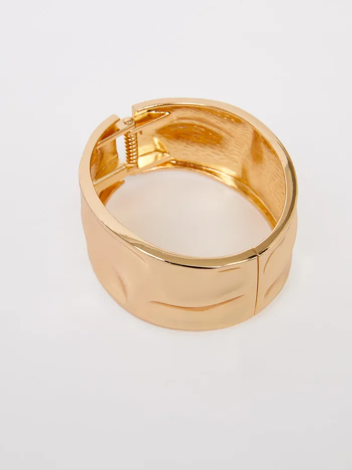 Woman Jewellery French Connection Molten Metal Bracelet Gold