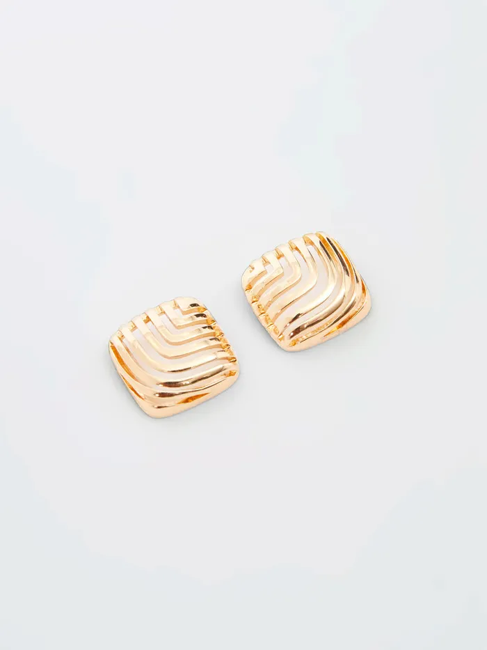 Woman Jewellery French Connection Square Design Stud Earrings Gold Woman Jewellery French Connection Square Design Stud Earrings Gold