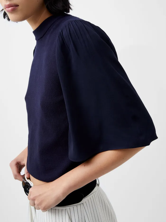 Woman Jumpers and Cardigans French Connection Krista Knits Flared Sleeve Jumper Marine Woman Jumpers and Cardigans French Connection Krista Knits Flared Sleeve Jumper Marine