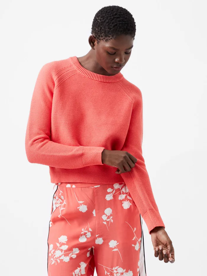 Woman Jumpers and Cardigans French Connection Lily Mozart Long Sleeve Crew Neck Jumper Cayenne Red Woman Jumpers and Cardigans French Connection Lily Mozart Long Sleeve Crew Neck Jumper Cayenne Red