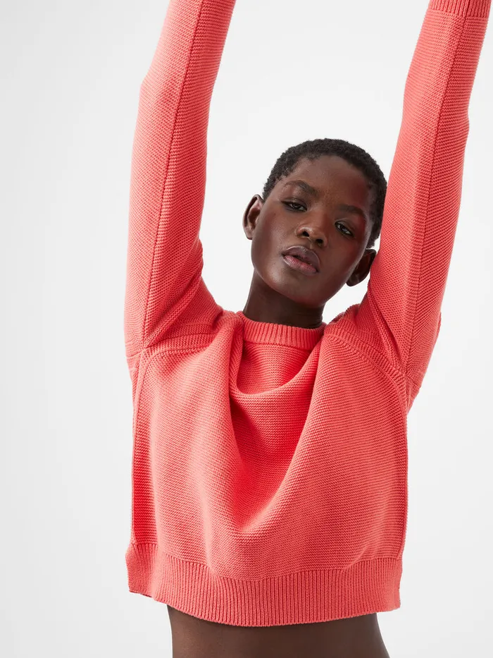 Woman Jumpers and Cardigans French Connection Lily Mozart Long Sleeve Crew Neck Jumper Cayenne Red Woman Jumpers and Cardigans French Connection Lily Mozart Long Sleeve Crew Neck Jumper Cayenne Red