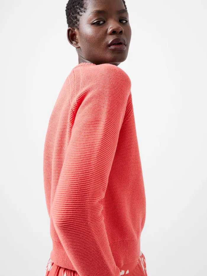 Woman Jumpers and Cardigans French Connection Lily Mozart Long Sleeve Crew Neck Jumper Cayenne Red Woman Jumpers and Cardigans French Connection Lily Mozart Long Sleeve Crew Neck Jumper Cayenne Red