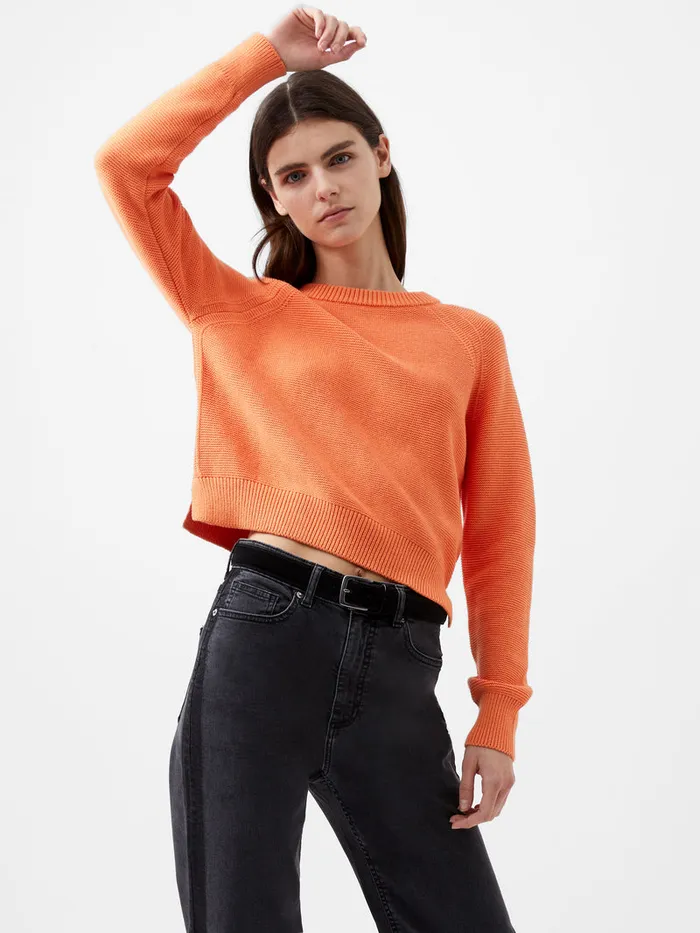 Woman Jumpers and Cardigans French Connection Lily Mozart Long Sleeve Crew Neck Jumper Coral Rose Woman Jumpers and Cardigans French Connection Lily Mozart Long Sleeve Crew Neck Jumper Coral Rose
