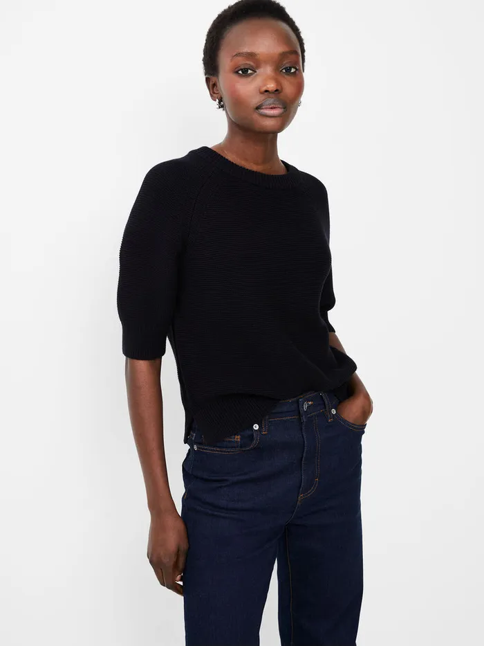 Woman Jumpers and Cardigans French Connection Lily Mozart Short Sleeve Jumper Moonless Night Woman Jumpers and Cardigans French Connection Lily Mozart Short Sleeve Jumper Moonless Night