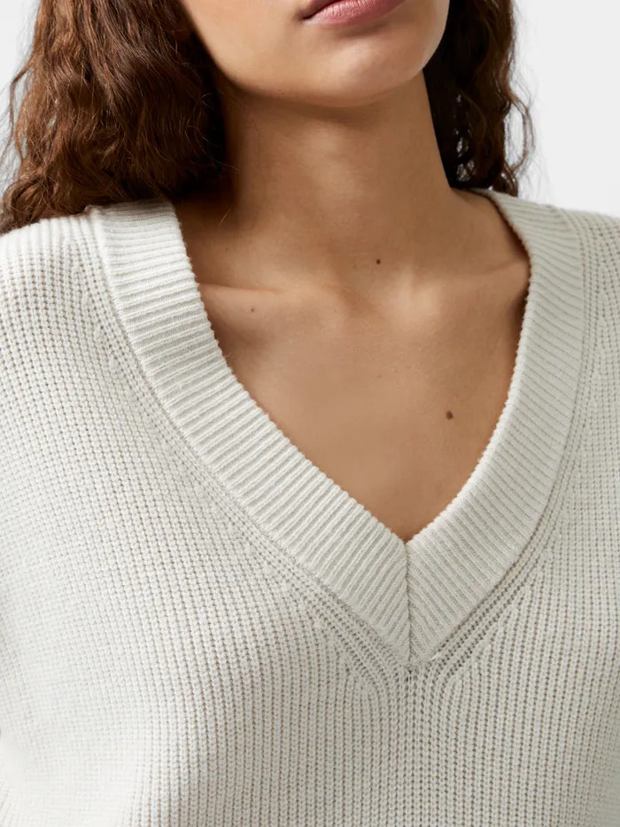 Woman Jumpers and Cardigans French Connection Nariko Rib Knit Vest Oatmeal Mel Woman Jumpers and Cardigans French Connection Nariko Rib Knit Vest Oatmeal Mel