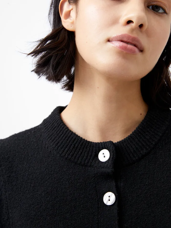 Woman Jumpers and Cardigans French Connection Vhari Recycled Puff Sleeve Cardigan Black Woman Jumpers and Cardigans French Connection Vhari Recycled Puff Sleeve Cardigan Black