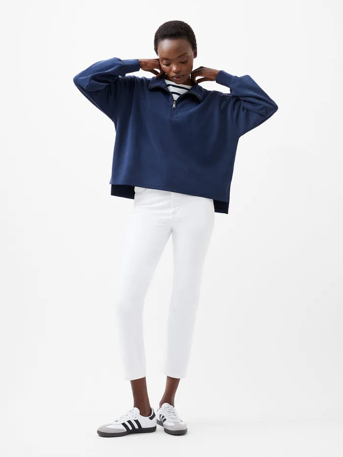 Woman Jumpers and Cardigans French Connection Wren Half Zip Sweater Midnight Blue Woman Jumpers and Cardigans French Connection Wren Half Zip Sweater Midnight Blue