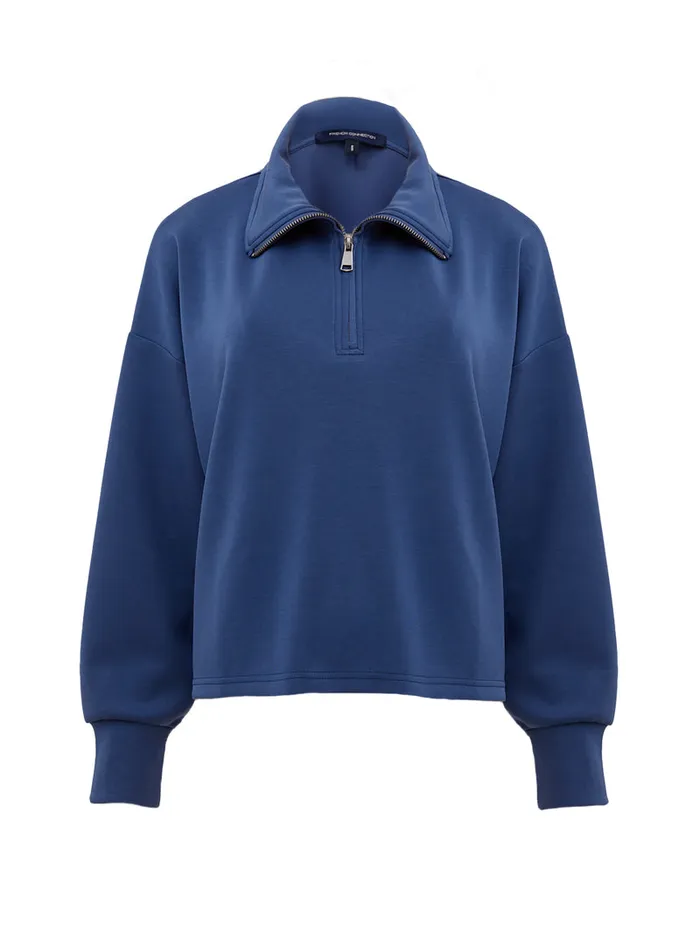 Woman Jumpers and Cardigans French Connection Wren Half Zip Sweater Midnight Blue Woman Jumpers and Cardigans French Connection Wren Half Zip Sweater Midnight Blue