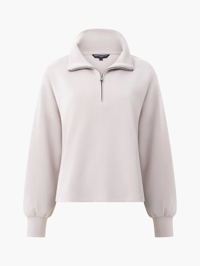 Woman Jumpers and Cardigans French Connection Wren Half Zip Sweater Washed Macchiato Woman Jumpers and Cardigans French Connection Wren Half Zip Sweater Washed Macchiato