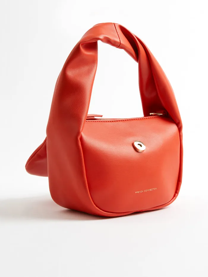 WomanMan Bags and Purses French Connection PU Mini Soft Handbag Mandarin Red WomanMan Bags and Purses French Connection PU Mini Soft Handbag Mandarin Red