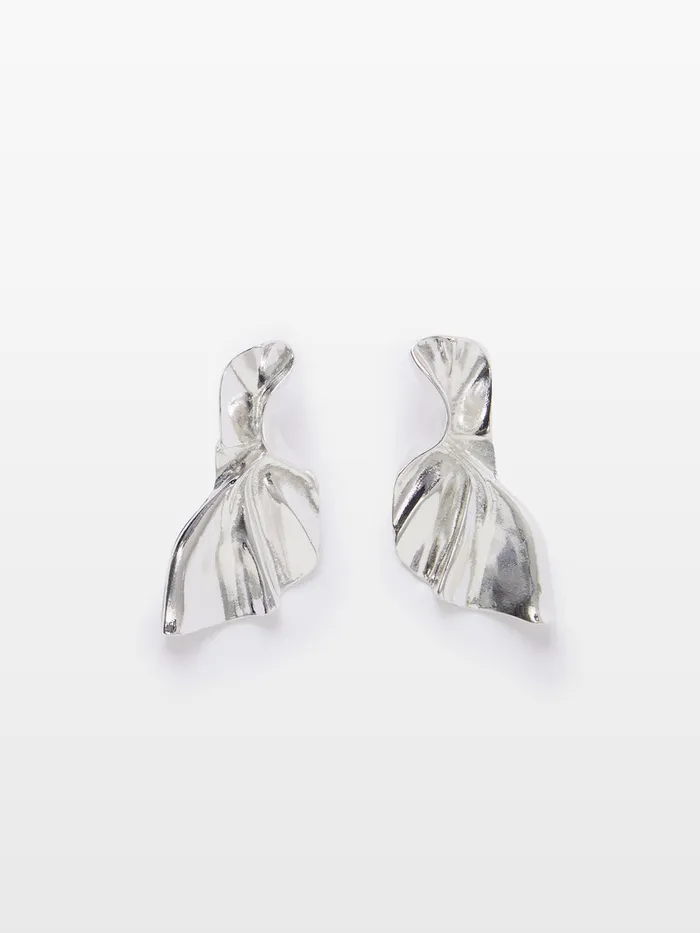 WomanMan Jewellery French Connection Melton Metal Stud Earrings Silver