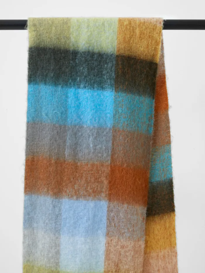 Woman Scarves French Connection Super Soft Check Scarf Multi Blue Woman Scarves French Connection Super Soft Check Scarf Multi Blue