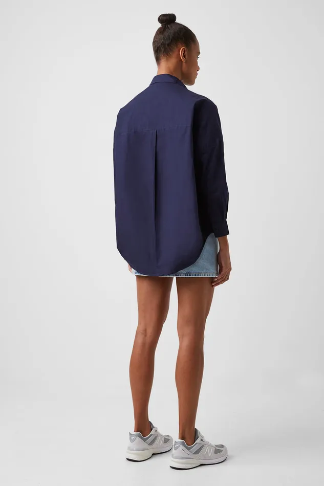 Woman Shirts French Connection Rhodes Poplin Popover Shirt Indigo Woman Shirts French Connection Rhodes Poplin Popover Shirt Indigo