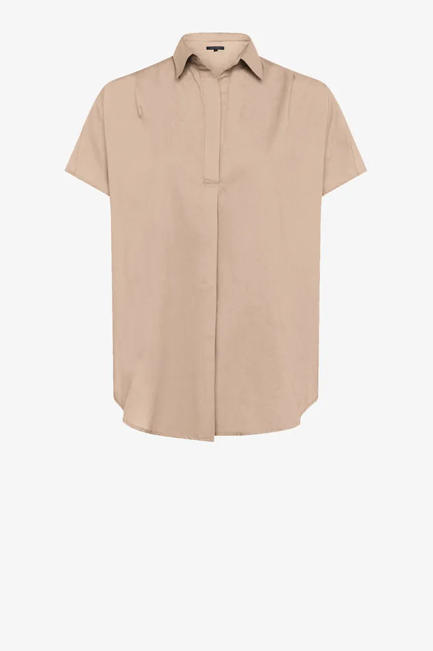 Woman Shirts French Connection Rhodes Poplin Sleeveless Popover Shirt Sabbia