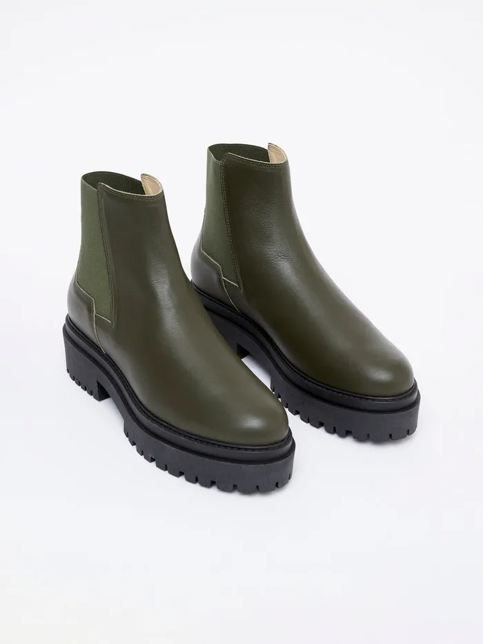 Woman Shoes French Connection Olana Chelsea Boots Olive Green
