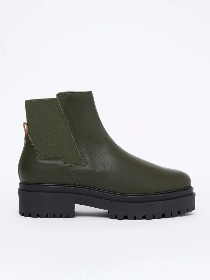 Woman Shoes French Connection Olana Chelsea Boots Olive Green