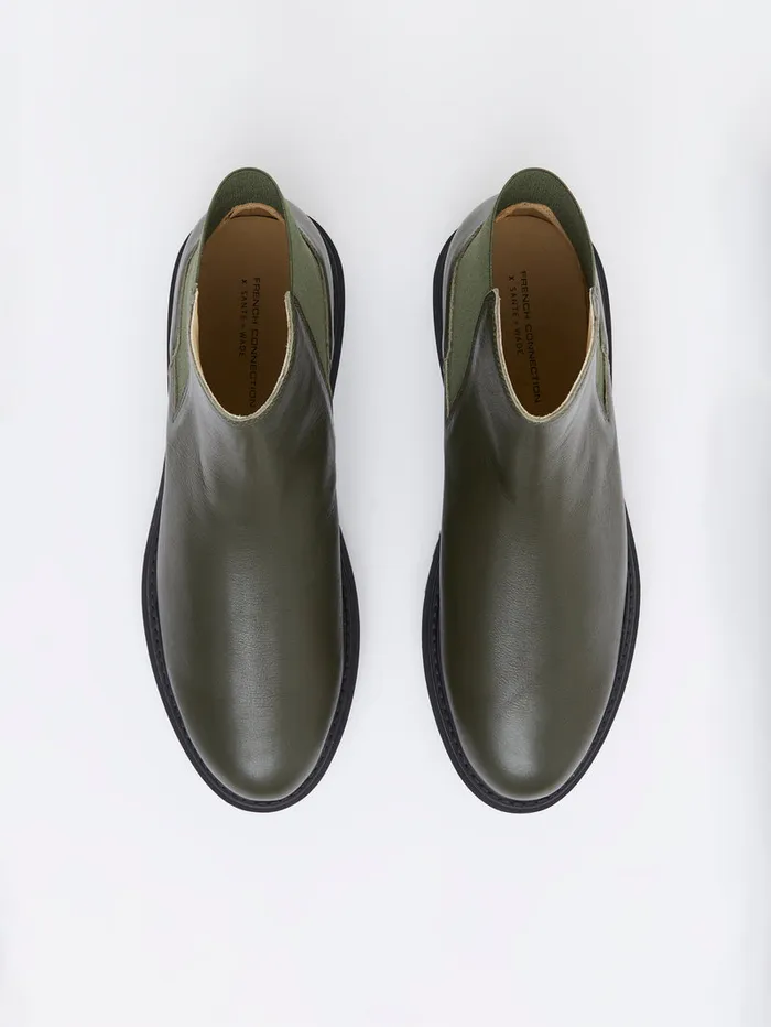 Woman Shoes French Connection Olana Chelsea Boots Olive Green