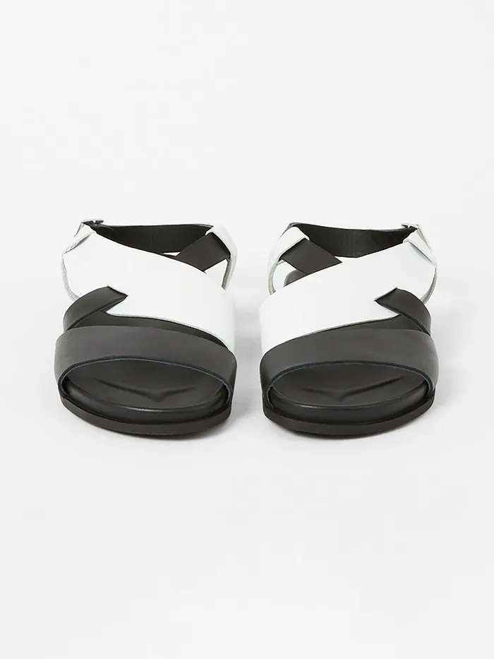 Woman Shoes French Connection SW X Branca Asymmetric Footbed Sandals Monochrome Woman Shoes French Connection SW X Branca Asymmetric Footbed Sandals Monochrome