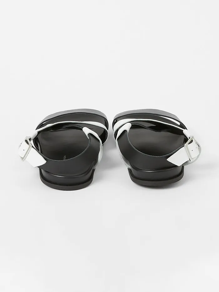 Woman Shoes French Connection SW X Branca Asymmetric Footbed Sandals Monochrome Woman Shoes French Connection SW X Branca Asymmetric Footbed Sandals Monochrome