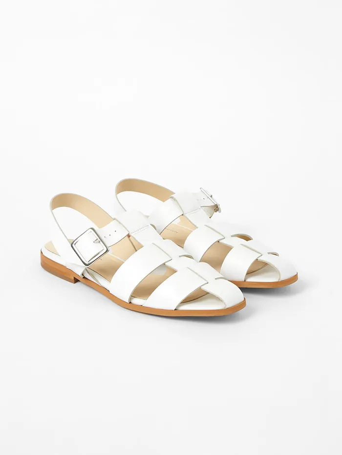 Woman Shoes French Connection SW X Luisa Fisherman Caged Sandals White
