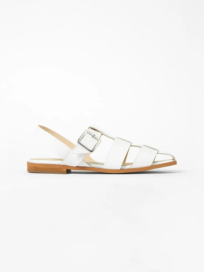 Woman Shoes French Connection SW X Luisa Fisherman Caged Sandals White